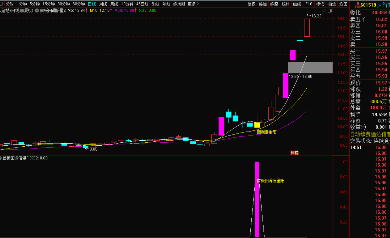 图片[2]-首板回调后的倍量阳：主力资金操盘的明确信号-指标代码