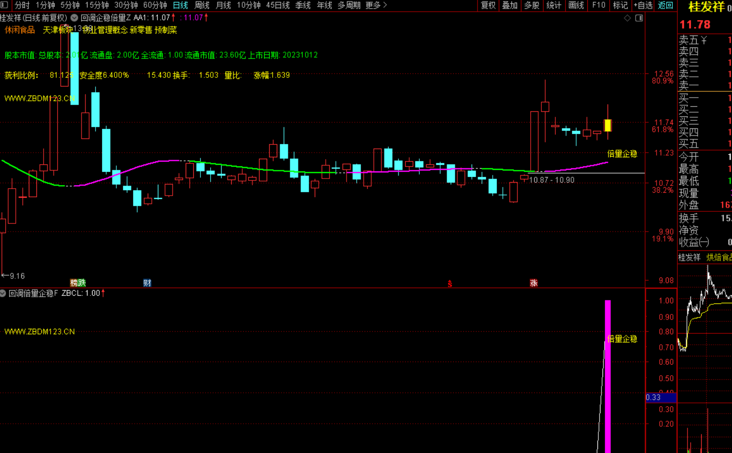 图片[4]-回调倍量企稳：短线暴利抓股秘籍 主图+幅图+选股 无未来函数-指标代码