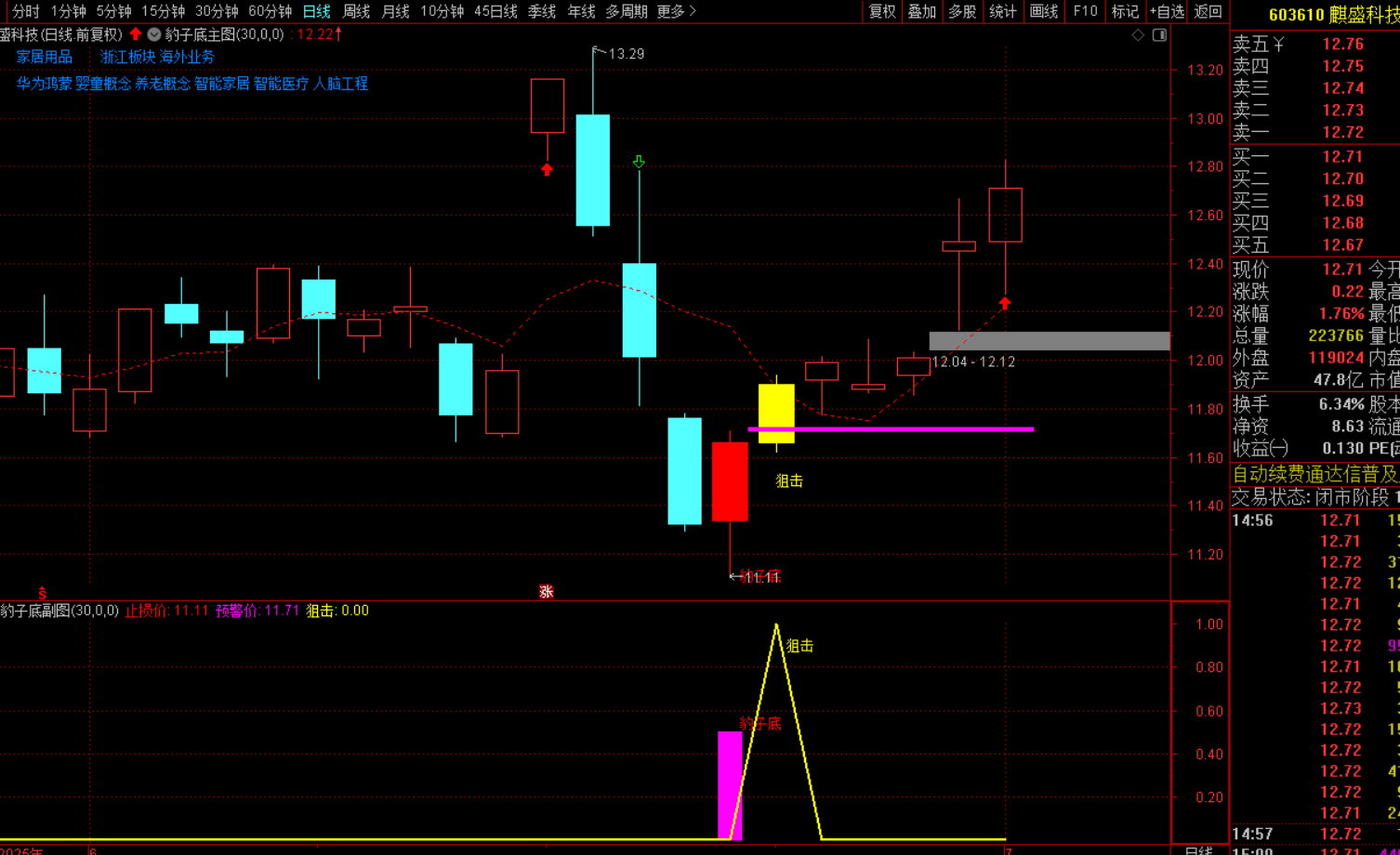 图片[3]-豹子底后狙击选股战法指标，主图+幅图+选股-指标代码
